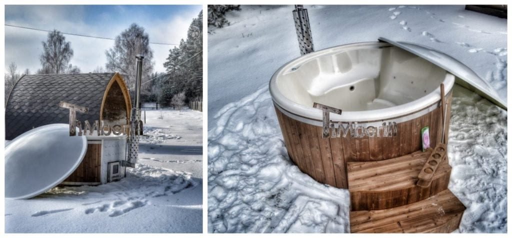 Sådan gør du vildmarksbadet klar til vinteren 1 Vildmarksbad i sne om vinteren