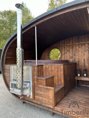 Udendørs Oval Sauna Med Integreret Spabad (1)