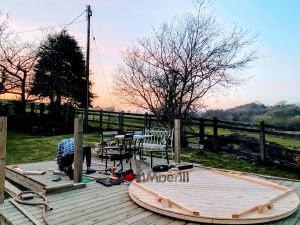 Vildmarksbad Indbygget I Terrasse Glasfiber Indsats