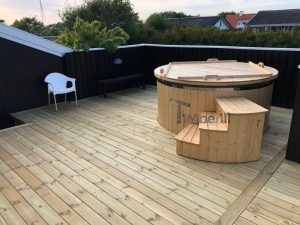 Vildmarksbad I Glasfiber Med Elektrisk Ovn KLASSIK (1)