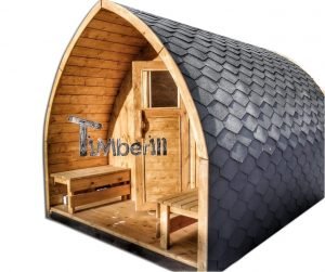 Udendørs sauna i træ til haven Igloo design