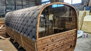 Udendørs Tønde Sauna Rektangulært Design (1)