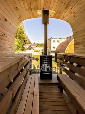 Udendørs Tønde Sauna Rektangulært Design (17)
