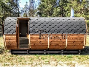 Udendørs Tønde Sauna Rektangulært Design (2)