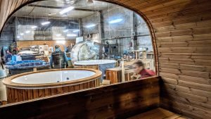 Udendørs Tønde Sauna Rektangulært Design (4)