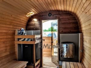 Udendørs Tønde Sauna Rektangulært Design (8)