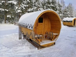 Udendørs Tønde Sauna Med Terrasse Og El Ovn (5)