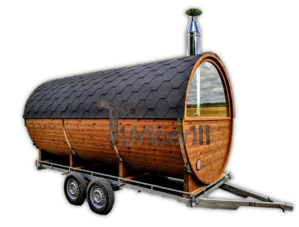 Resignation software Nebu Udendørs sauna på traileren mobil Harvia ovn med omklædningsrum