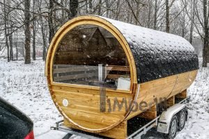 Udendørs Sauna På Traileren Mobil Harvia Ovn Med Omklædningsrum (29)