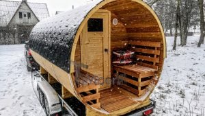 Udendørs Sauna På Traileren Mobil Harvia Ovn Med Omklædningsrum (30)