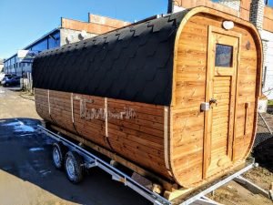 Mobil Rektangulær Udendørs Sauna På Hjul Trailer (1)