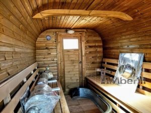Mobil Rektangulær Udendørs Sauna På Hjul Trailer (12)