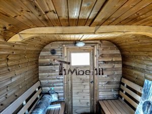 Mobil Rektangulær Udendørs Sauna På Hjul Trailer (14)