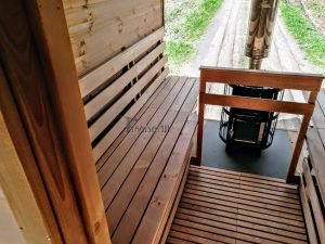 Mobil Rektangulær Udendørs Sauna På Hjul Trailer (35)