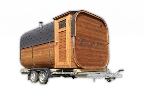 Mobil Rektangulær Udendørs Sauna På Hjul Trailer