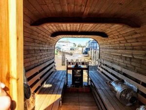 Mobil Rektangulær Udendørs Sauna På Hjul Trailer (9)