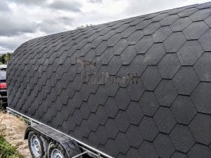 Udendørs Igloo Sauna På Traileren Mobil Harvia Ovn Med Omklædningsrum (20)