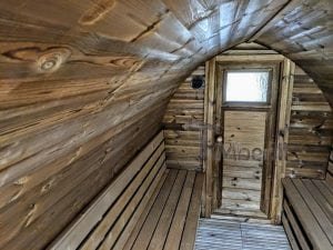 Udendørs Igloo Sauna På Traileren Mobil Harvia Ovn Med Omklædningsrum (37)