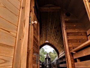 Udendørs Igloo Sauna På Traileren Mobil Harvia Ovn Med Omklædningsrum (48)
