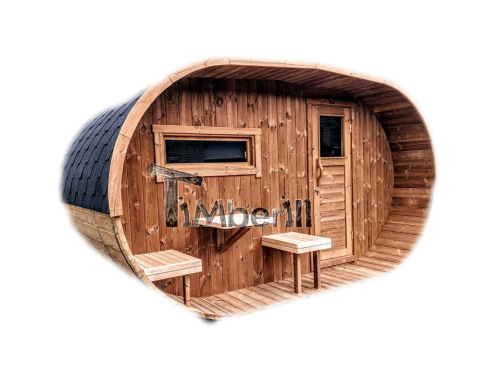 Udendørs Tønde Sauna Oval Design (1)