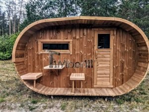 Udendørs Tønde Sauna Oval Design (30)