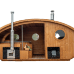 Udendørs Oval Sauna Med Integreret Spabad (1)