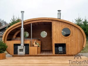 Udendørs Oval Sauna Med Integreret Spabad (65)