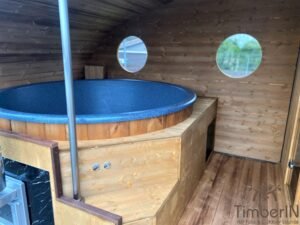 Udendørs Oval Sauna Med Integreret Spabad (9)