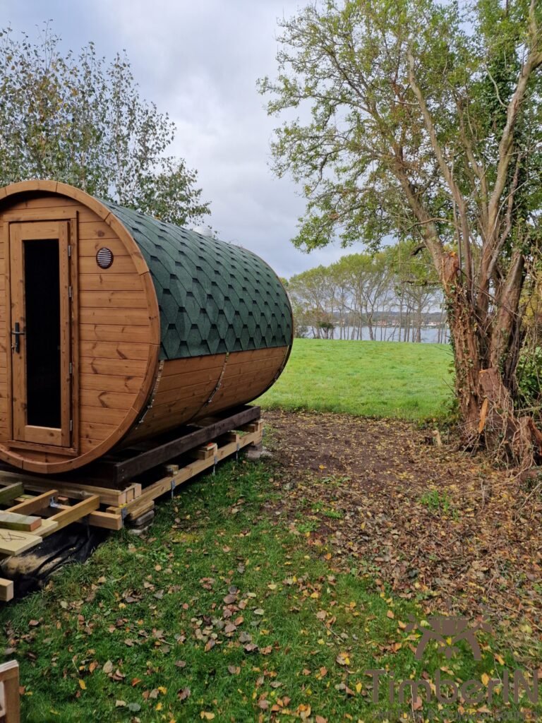 Saunahytte – moderne udendørs sauna med glasfront 2 Kundeprojekt: Christian — Svendborg, Danmark