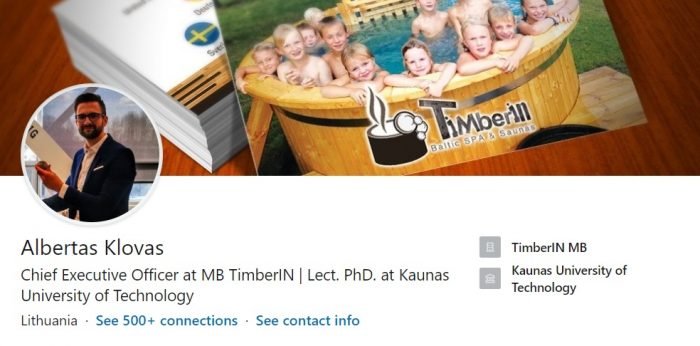 Albertas Klovas fra TimberIN – LinkedIn-profil