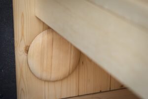 TimberIN Nordic Cube detalje af den indvendige ventil