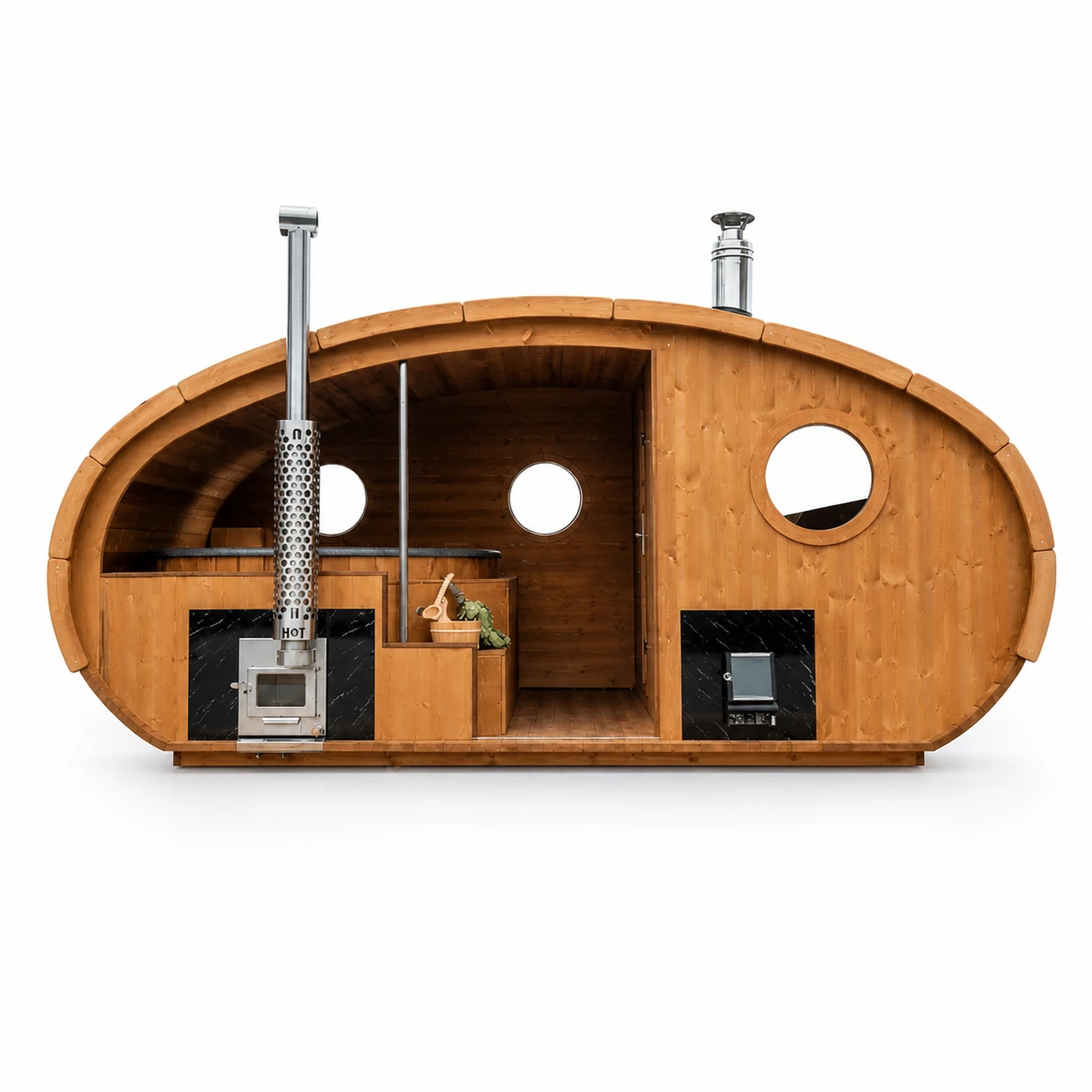 TimberIN® Danmark 5 TimberIN Hobbiton – kombination af udendørs sauna og vildmarksbad