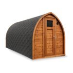 Iglo-sauna TimberIN Nordic Pod Custom uden overdækning, hvid baggrund